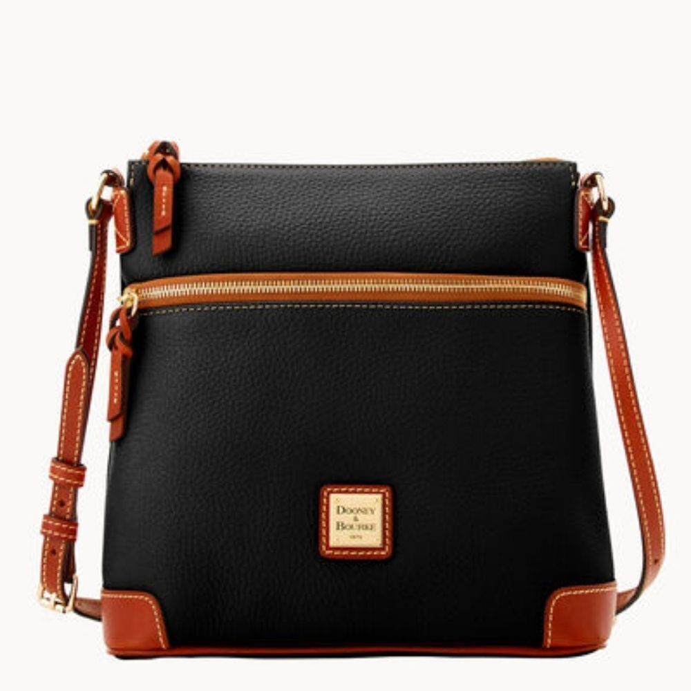 Dooney & Bourke Dark Brown Crossbody with Tan Trim - Picture 4 of 13